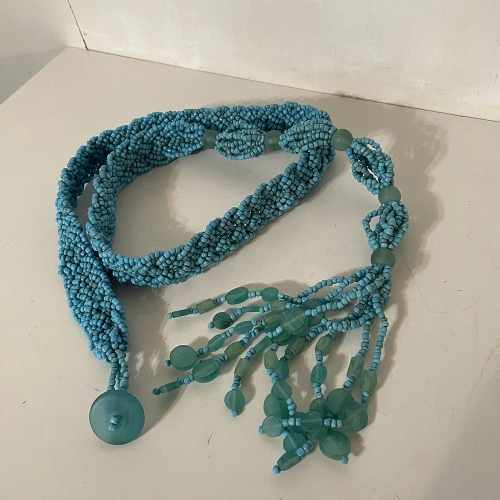 Beaded Belt in Torquoise